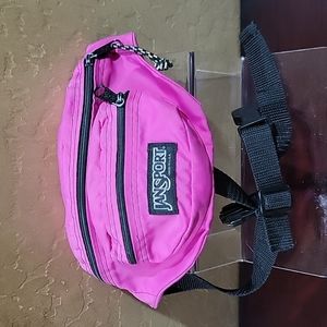 Rare Jansport Pink Two pocket zip fanny pack